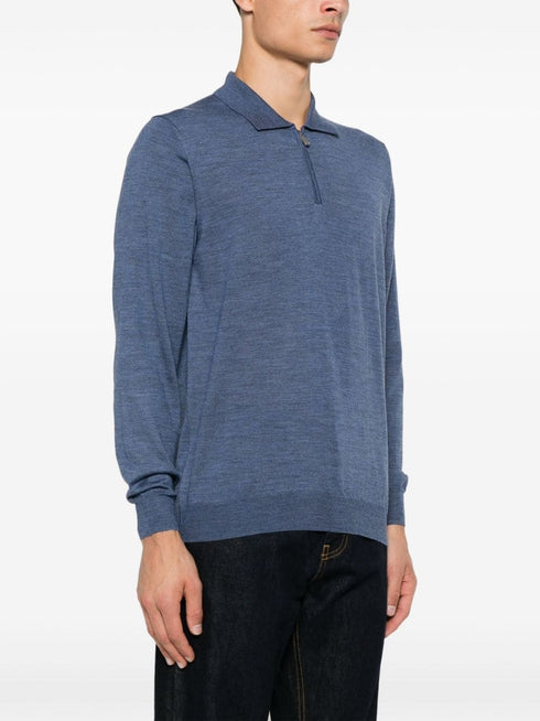 fine-knit polo shirt
